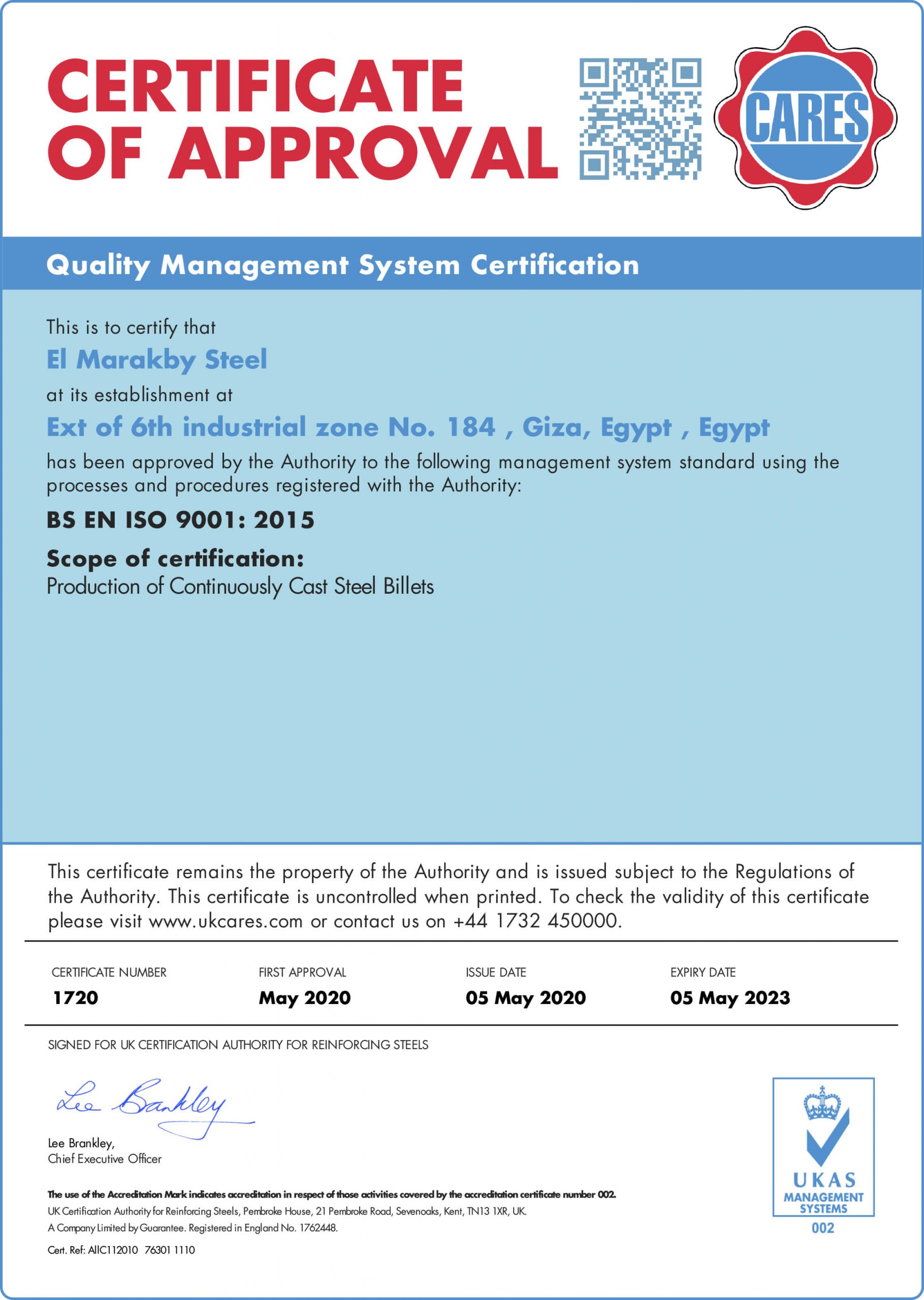 CARES ISO 9001 2015 MKS CARES ISO 9001 2015 MKS
